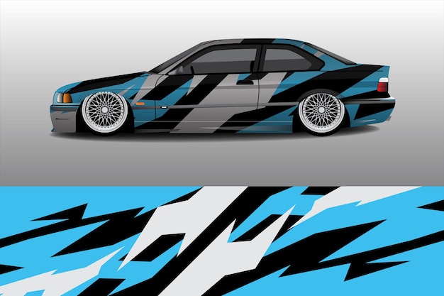 racing car wrapping sticker background design