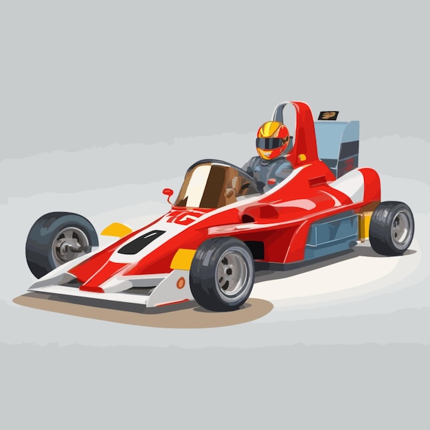Vector racing cartoon vector