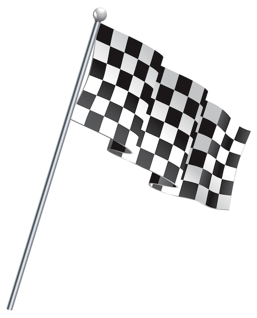 Vector racing checkered flags finish