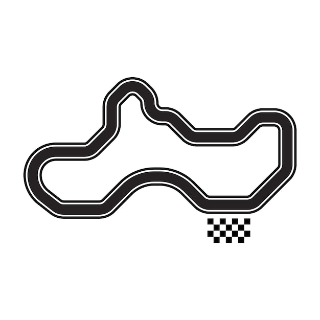 Vector racing circuit icon