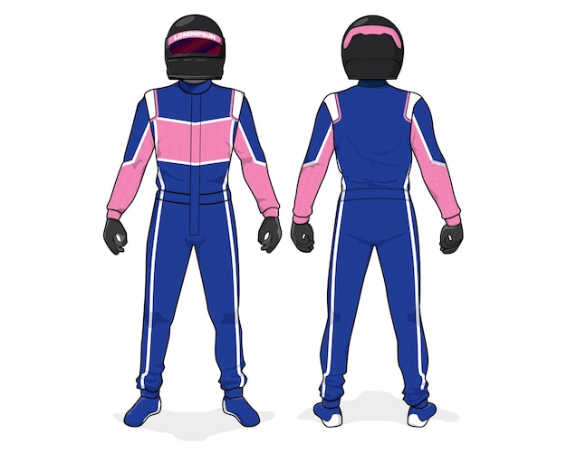 Racing driver uniform template mockup design