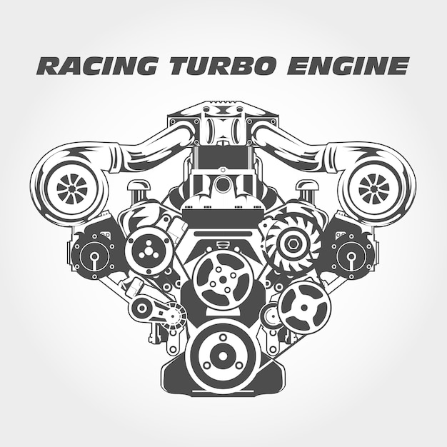 벡터 슈퍼 차저 파워를 가진 레이싱 엔진-turbo motor