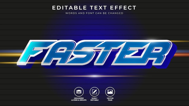 Racing faster text effect