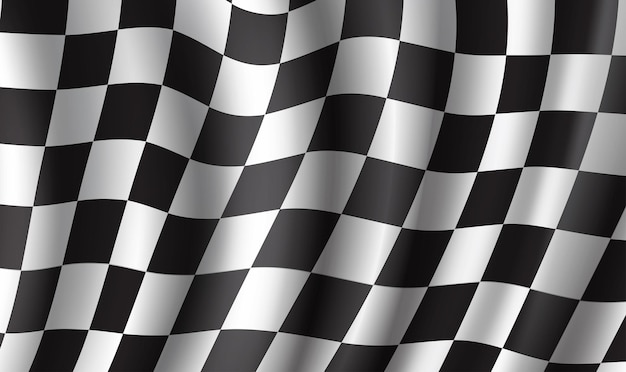 Racing flag 3d background for race sport design