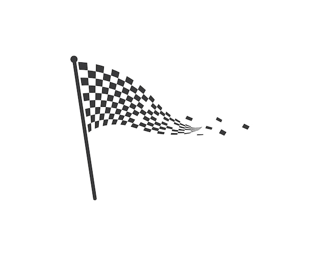 Racing flag icon of automotif illustration vector