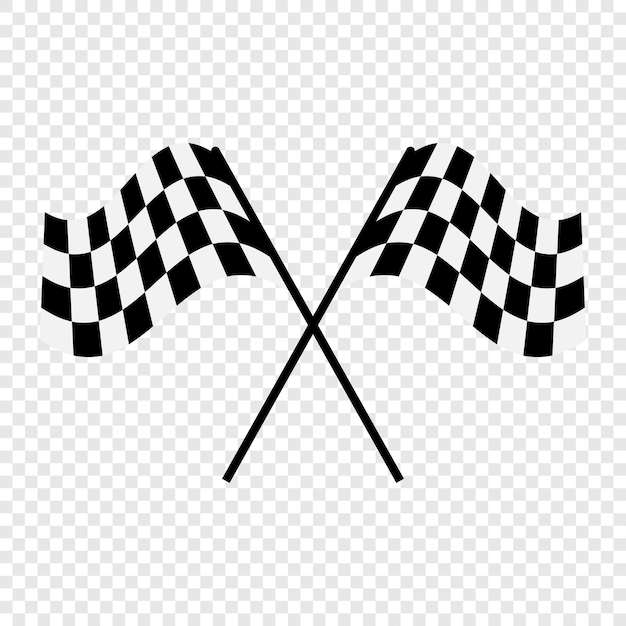 Racing flag vector Checkered flag for start and finish