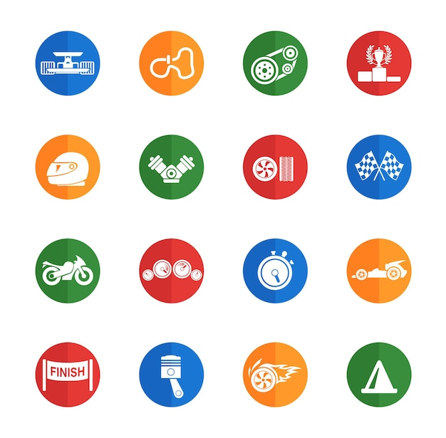 Racing Flat Icons