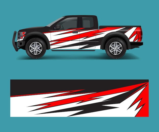 Racing graphic background vector for Truck Pickup and vehicle branding vinyl and wrap design vector