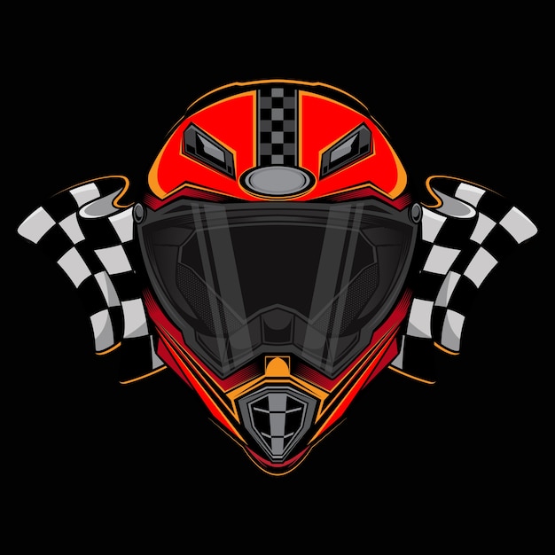 Racing helm pictogram logo