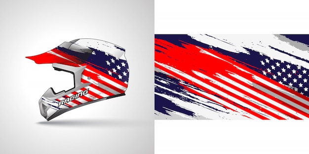 Racing helm wrap illustratie