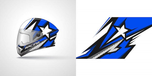 Racing helm wrap illustratie