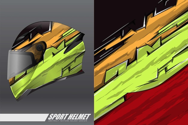 Вектор Наклейка для гоночного шлема и иллюстрация дизайна виниловой наклейки