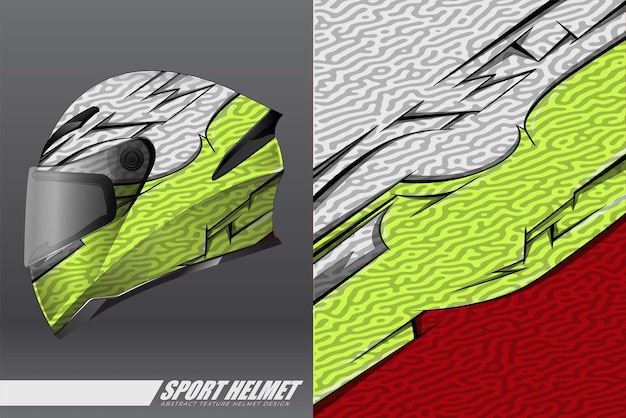 レーシングヘルメットラップデカールとビニールステッカーのデザインイラスト