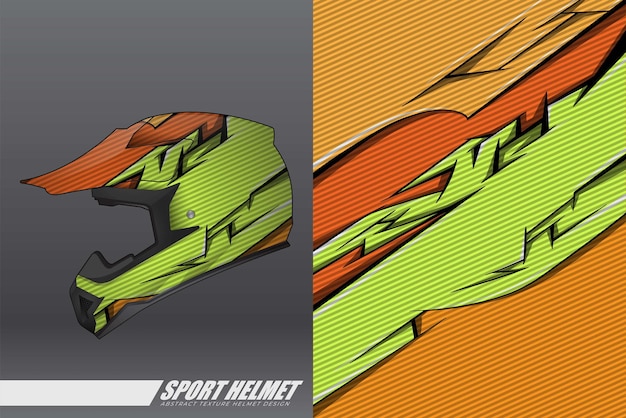 レーシングヘルメットラップデカールとビニールステッカーのデザインイラスト