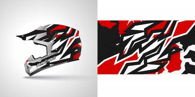 Illustrazione di avvolgimento casco racing