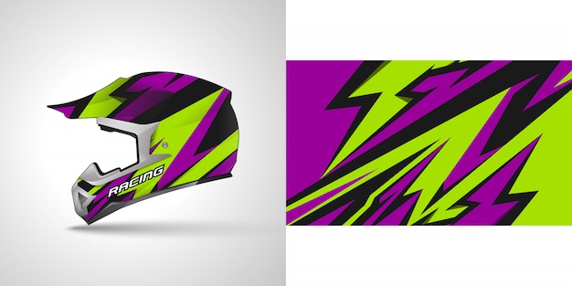 Illustrazione di avvolgimento casco racing