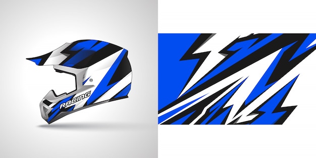 Racing helmet wrap illustration