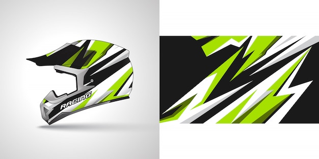 Illustrazione di avvolgimento casco racing