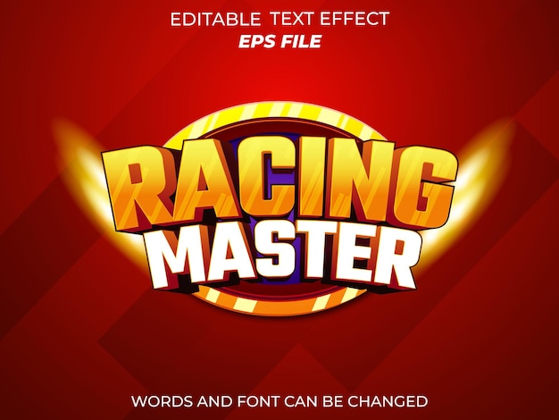 racing master text effect font editable typography 3d text for medieval fantasy