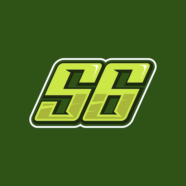 Racing number 56 logo design vector