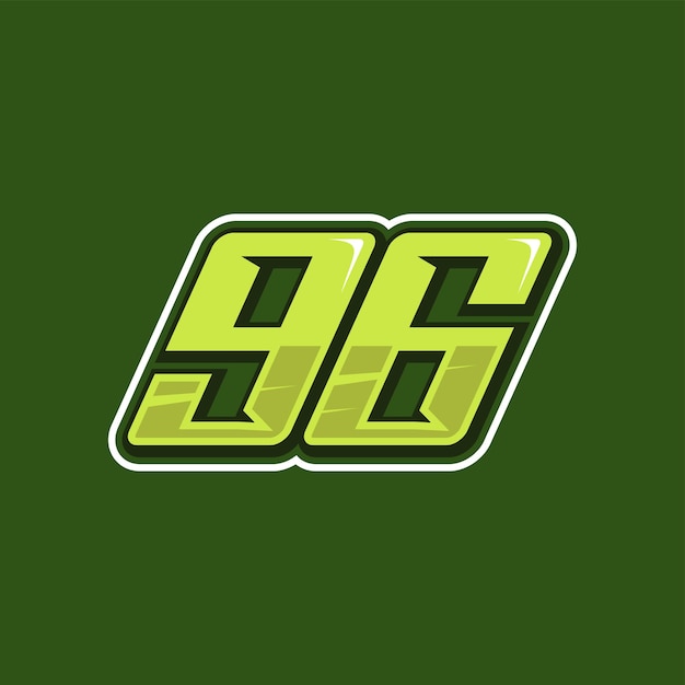 ベクトル レース番号 96 ロゴ デザインのベクトル