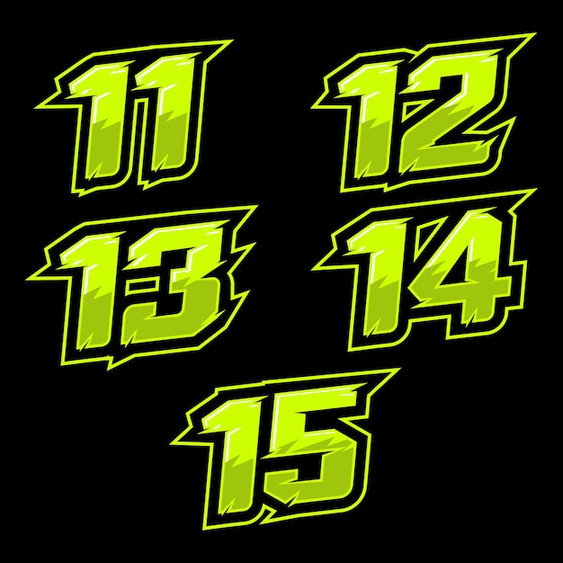 Racing number design vector