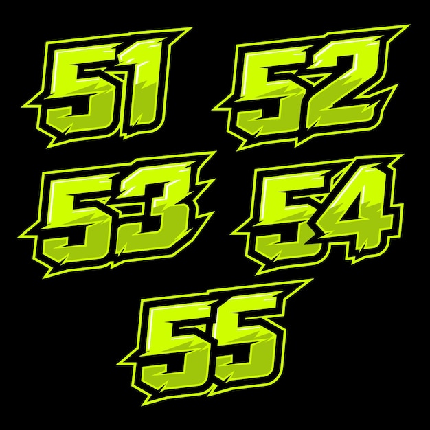 Racing number design