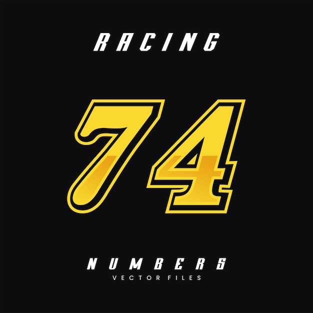 Racing Number Vector Design Template