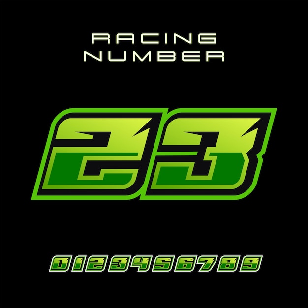 Racing nummer 23 Vector ontwerpsjabloon