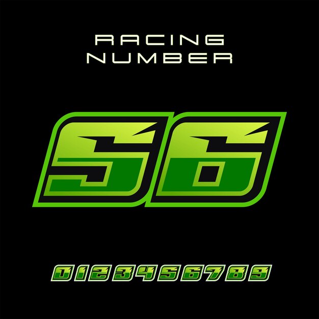 Racing nummer 54 vector ontwerpsjabloon