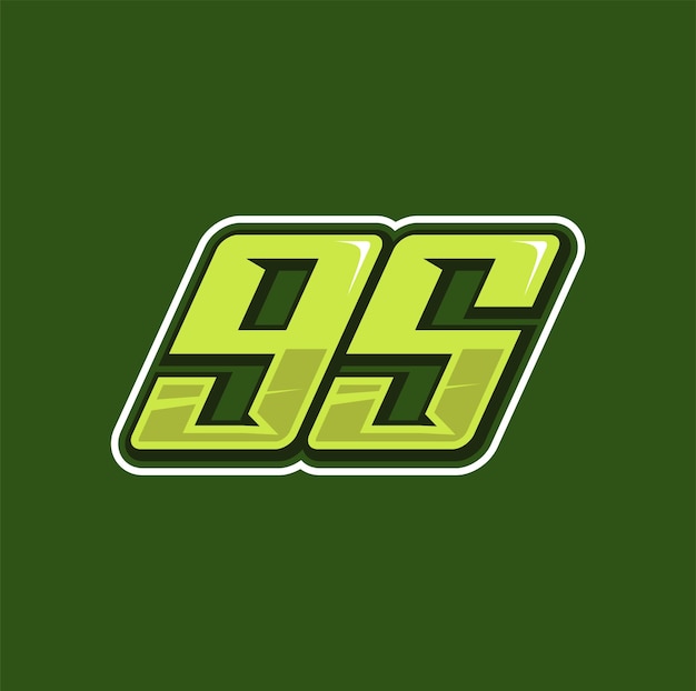 Racing nummer 95 logo ontwerp vector