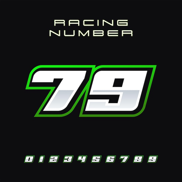 Racing nummer vector ontwerpsjabloon 79