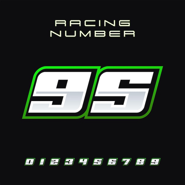 Racing nummer vector ontwerpsjabloon 95