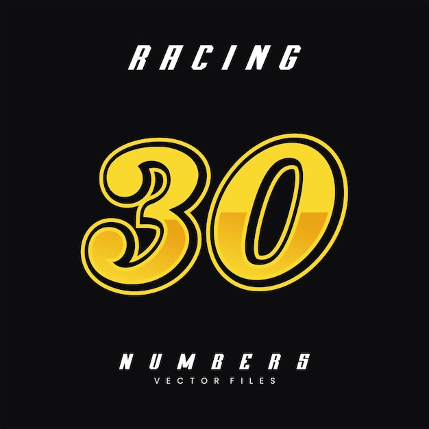 Racing nummer Vector ontwerpsjabloon