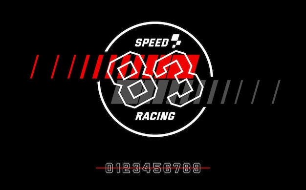 Racing performance design for t shirt automotive vector illustration