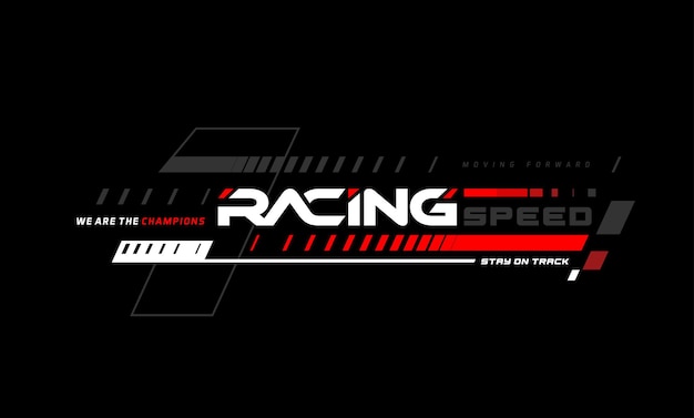 Racing performance trendy fashionable vector t-shirt and apparel design,