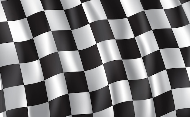 Racing and rally car checkered flag vector