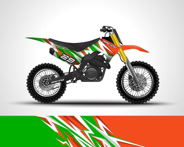 Racing sport bike wrap decal and vinyl sticker illustration.