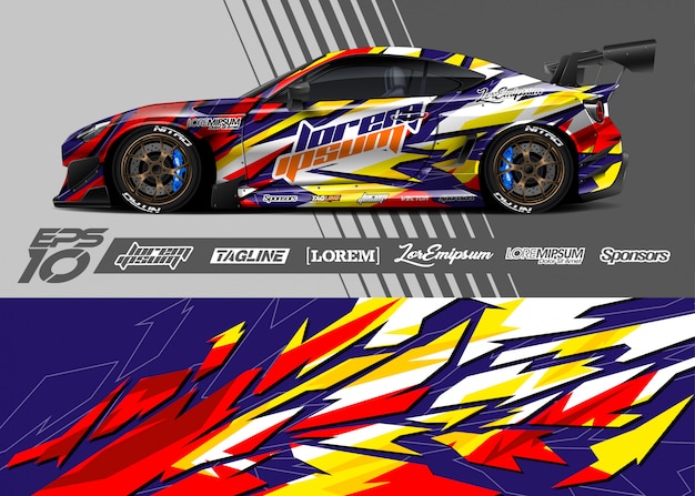 Racing sport car illustration
