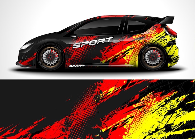  Racing sport car. Wrap decal sticker and vehicle livery.