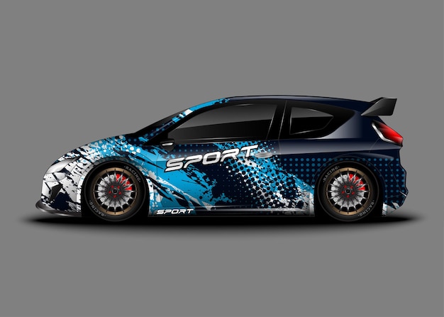 Vector racing sport car. wrap decal sticker and vehicle livery.