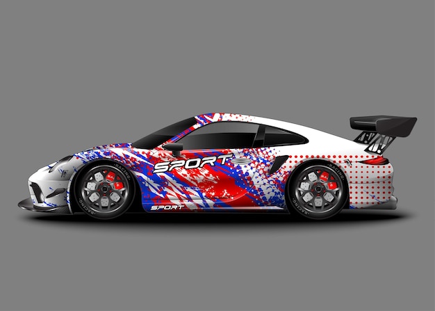  Racing sport car. Wrap decal sticker and vehicle livery.