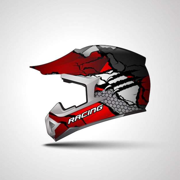 Racing Sport helm wrap sticker en vinyl sticker ontwerp