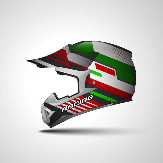 Racing sport helm wrap sticker en vinyl sticker ontwerp