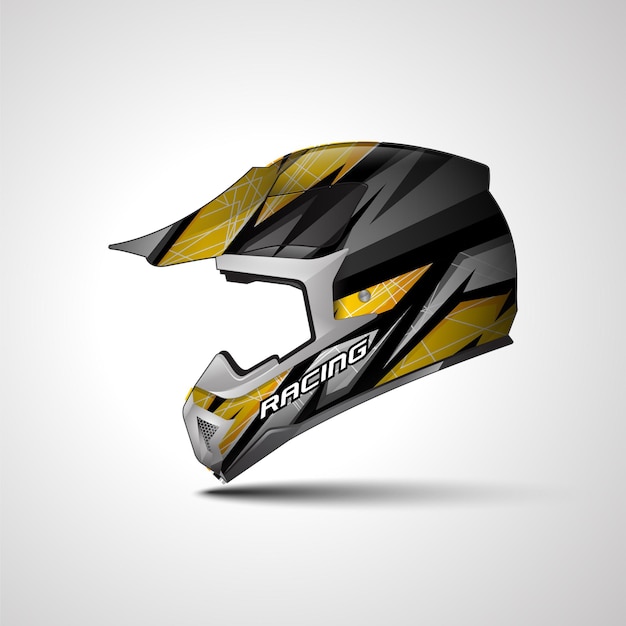 Vector racing sport helmet wrap decal and vinyl sticker design for sport car and motorcycle.