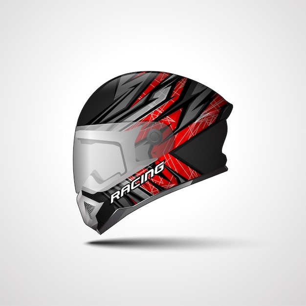 Vector racing sport helmet wrap decal and vinyl sticker design for sport car and motorcycle.