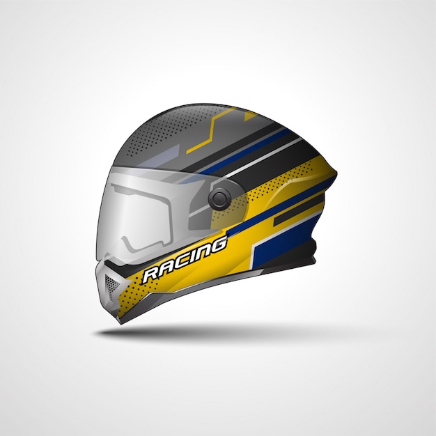 Racing Sport helmet wrap decal and vinyl sticker design.