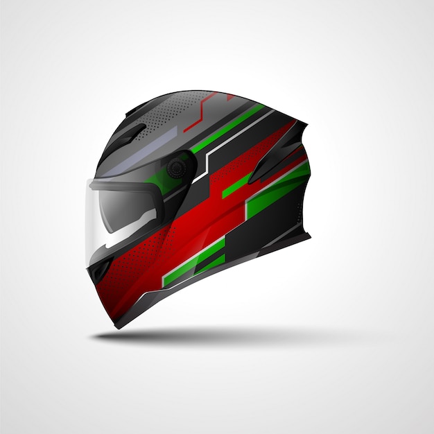 Racing Sport helmet wrap decal and vinyl sticker design