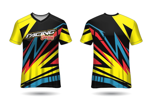 Racing sport jersey sjabloonontwerp