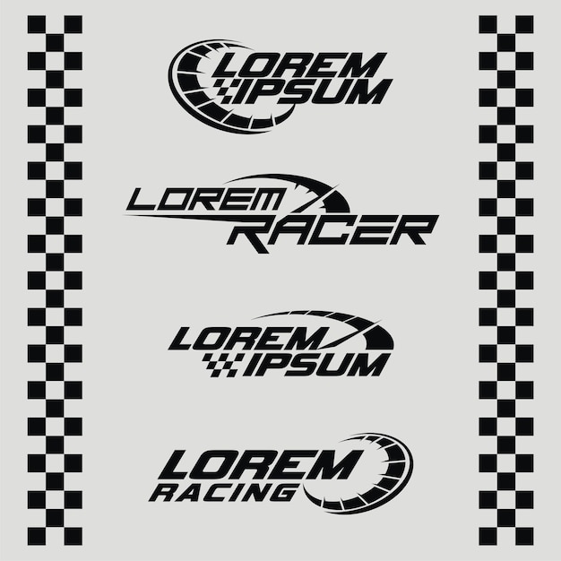 Vector racing team logo pack